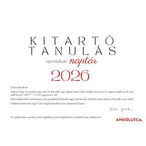 "Kitartó tanulás" nyomtatható falinaptár