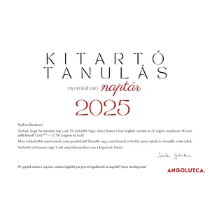 "Kitartó tanulás" nyomtatható falinaptár "Kitartó tanulás" nyomtatható falinaptár